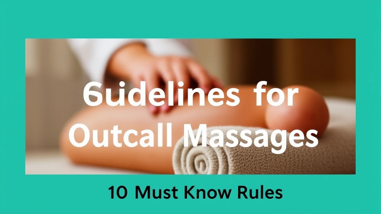 Essential Etiquette Guidelines for Outcall Massages: 10 Must-Know Rules